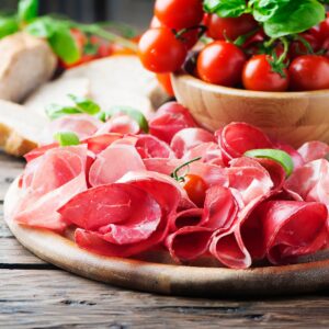 Antipasto with ham and bresaola